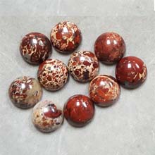 12MM ROUND CABOCHON POPPY JASPER(10PCS/BAG)